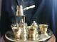 Vintage Tray Coffee Set Islamic Copper Handmade Middle Eastern Arabic 3 Cups