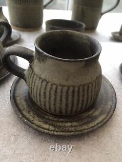 Vintage Tremar Cornwall Studio Pottery Stoneware Tea Coffee Set 15 Piece
