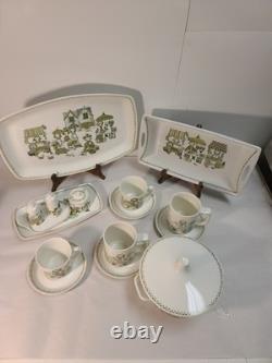 Vintage Turi Design Market Norway Tea Coffee Set 16pcs Cups Saucers