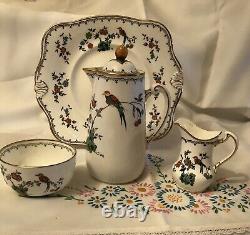 Vintage Tuscan Plant China 40 Piece Tea & Coffee Set, Bird Of Paradise
