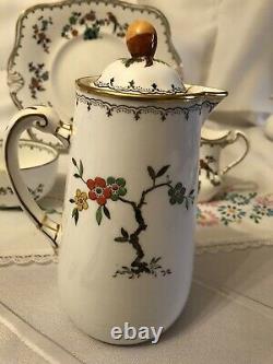 Vintage Tuscan Plant China 40 Piece Tea & Coffee Set, Bird Of Paradise
