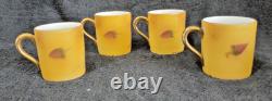 Vintage Union Z Czech Coffee Set 1930s Yellow Fruit Motif Art Deco Porcelain