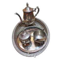 Vintage Unmarked Silverplate Coffee Set