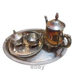 Vintage Unmarked Silverplate Coffee Set