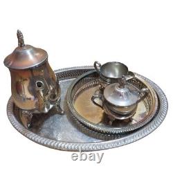 Vintage Unmarked Silverplate Coffee Set