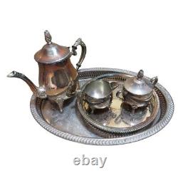 Vintage Unmarked Silverplate Coffee Set