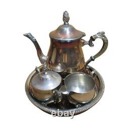 Vintage Unmarked Silverplate Coffee Set