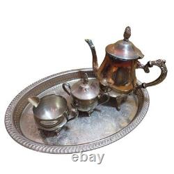 Vintage Unmarked Silverplate Coffee Set