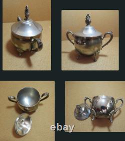 Vintage Unmarked Silverplate Coffee Set