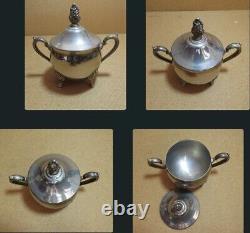 Vintage Unmarked Silverplate Coffee Set