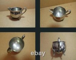 Vintage Unmarked Silverplate Coffee Set