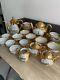 Vintage Venetian Venezia 1960s Murano Gold Leaf 29pc Coffee Tea Serving Set Rare