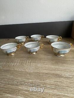 Vintage Venetian Venezia 1960s Murano Gold Leaf 29pc Coffee Tea Serving Set Rare