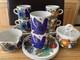 Vintage Villeroy & Boch Acapulco Coffee Cup & Saucer X 6 Milk And Sugar Set