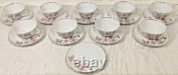 Vintage Vista Alegre Portugal Espresso Coffee Set Cups and Saucers for 9