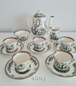 Vintage W R Midwinter Indian Tree Coffee Pot Cups Set