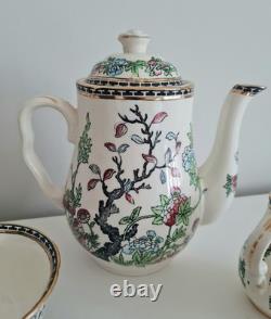 Vintage W R Midwinter Indian Tree Coffee Pot Cups Set