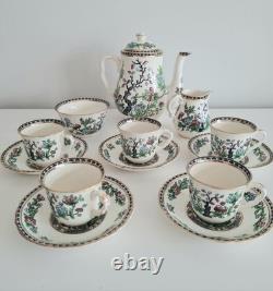 Vintage W R Midwinter Indian Tree Coffee Pot Cups Set