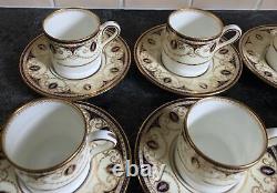 Vintage WEDGWOOD W1618 classical pattern porcelain COFFEE SET for 6 persons