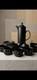Vintage Wedgwood Black Coffee Set Etruria Barlaston Mid Century Modern Cups