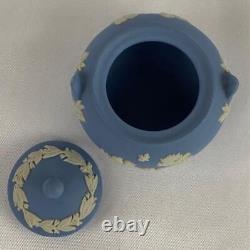 Vintage Wedgwood Blue Jasperware Miniature Tea & Coffee Set Cups, Saucers, Tray