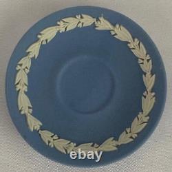 Vintage Wedgwood Blue Jasperware Miniature Tea & Coffee Set Cups, Saucers, Tray