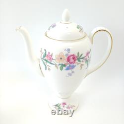 Vintage Wedgwood Devon Sprays Coffee Pot Set Floral- 15 Pieces