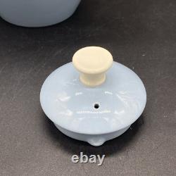 Vintage Wedgwood Of Etruria Summer Sky Coffee Espresso Set Blue White 1950's