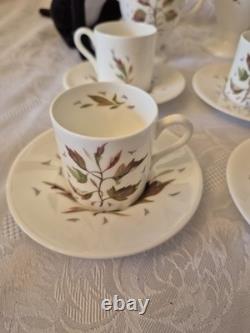 Vintage Wedgwood Wakefield Bone China 15-Piece Coffee Set, Made in England