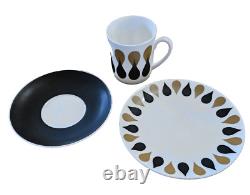 Vintage Wedwood Susie Cooper Diablo 21 Piece Coffee Set Setting For Six 1968