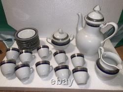 Vintage Weissestal Damae Collection Porcelain Coffee Set, Bavaria Germany