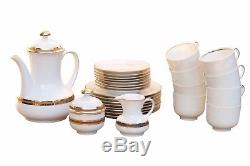 Vintage White & Gold Bavarian Tea or Coffee Service Set of 27