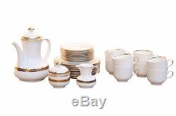 Vintage White & Gold Bavarian Tea or Coffee Service Set of 27