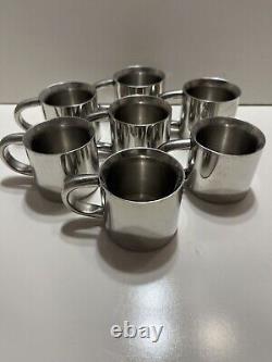 Vintage Williams Sonoma Set Of 7 Double Walled Coffee Cups