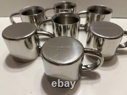Vintage Williams Sonoma Set Of 7 Double Walled Coffee Cups