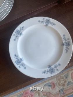 Vintage Winterling Bavaria Blue Floral Dinner Service 6 Place- Teapot Coffee Pot