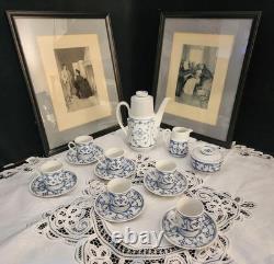 Vintage Winterling Strawflower Bavaria German Porcelain Tea/Coffee Set