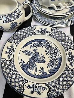 Vintage Woods Ware YUAN Blue & White Tea Set