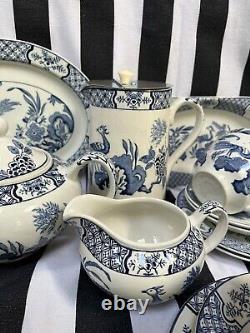 Vintage Woods Ware YUAN Blue & White Tea Set