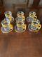 Vintage Yellow Bodum Coffee Espresso Set Of 6 Cups With Saucers