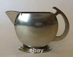 Vintage Zeister Art Deco Modern Pewter Tea Set Teapot Coffee Sugar-from Holland