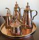 Vintage C1900 Arts And Crafts H. Pomier Of Bruxelles Copper And Brass Coffee Set