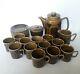 Vintage Ceramic Stavangerflint Norway Coffee Set By Inger Waage