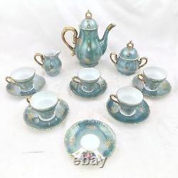 Vintage coffee set Limoges scenery Pot Sugar Creamer Coffee Cups Porcelain