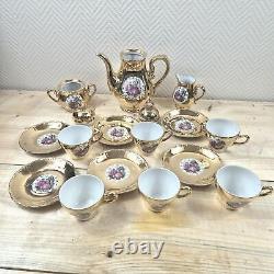 Vintage coffee set Limoges scenery Pot Sugar Creamer Coffee Cups Porcelain