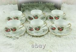 Vintage coffee set Limoges scenery Pot Sugar Creamer Coffee Cups Porcelain