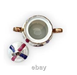 Vintage coffee set creamer, kettle, sugar pot, cups with saucer, Christmas gift