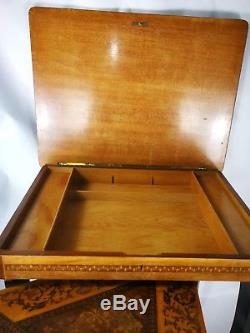 Vintage coffee table set wood with music box tables a Cafe carillon tavolini