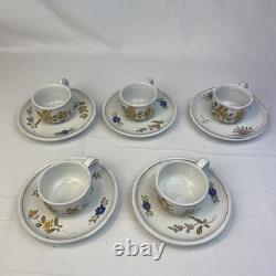 Vintage martres tolosane France espresso coffee cup saucer set farmhouse cottage