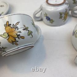 Vintage martres tolosane France espresso coffee cup saucer set farmhouse cottage